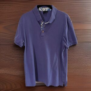 Jared Lang Men’s Polo Shirt Purple W, Paisley Accents “Size Sm/Med” GUC